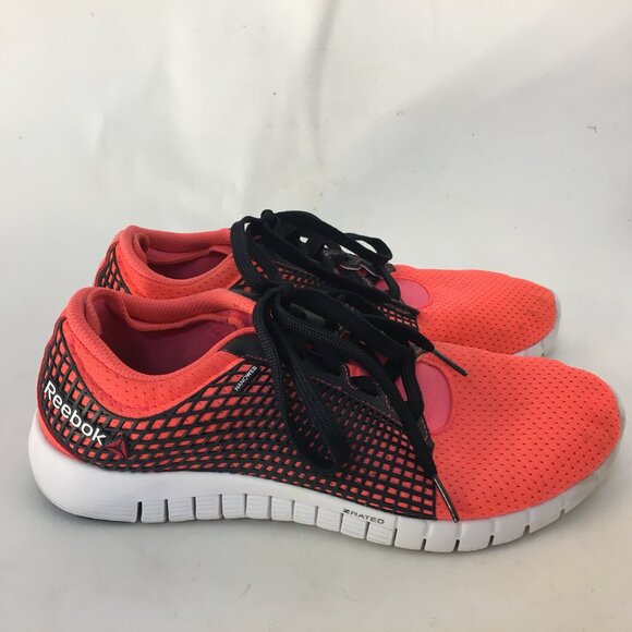 Reebok Nanoweb Z Rated Women's 10 Running Shoes Orange Athletic Trainer Sneaker - Picture 10 of 15